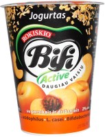 Jogurtas BIFI ACTIVE, su persikais ir dribsniais, 2 %, 360 g