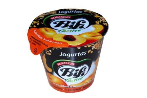 Jogurtas BIFI ACTIVE, su persikais, 2%, 200 g