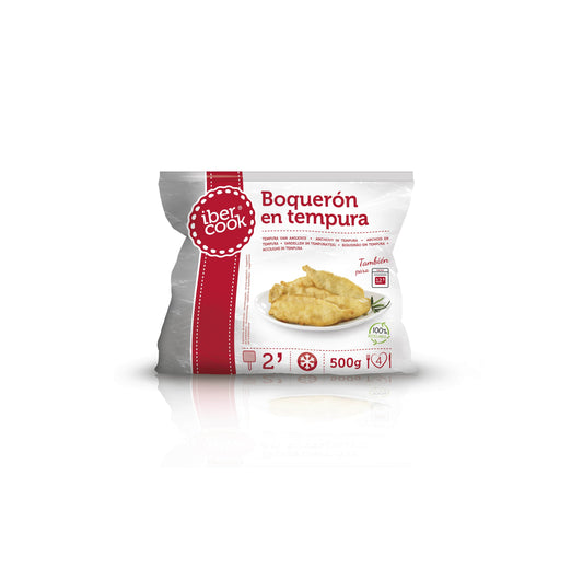 Šaldyta ančiuvių filė "IBERCOOK",  tempura tešloje 500 g