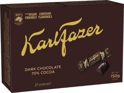 Chocolate candies KARL FAZER 70% Cocoa 150g