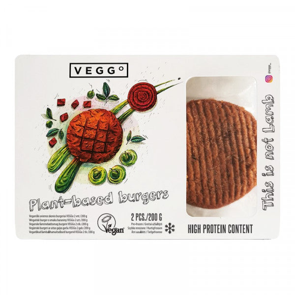 Veganiški paplotėliai mėsainiams VEGGO, avienos skonio, 2 vnt., 200g