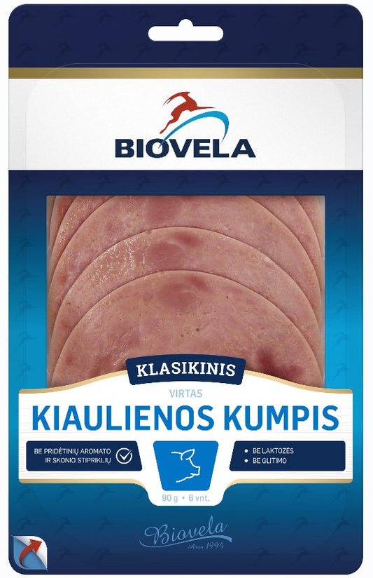 Virtas kiaulienos kumpis BIOVELA Klasikinis, I rūšis, 90 g