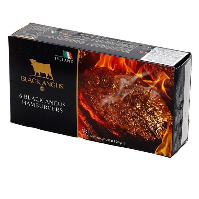 Šaldyti jautienos paplotėliai, Black Angus, 6x200g