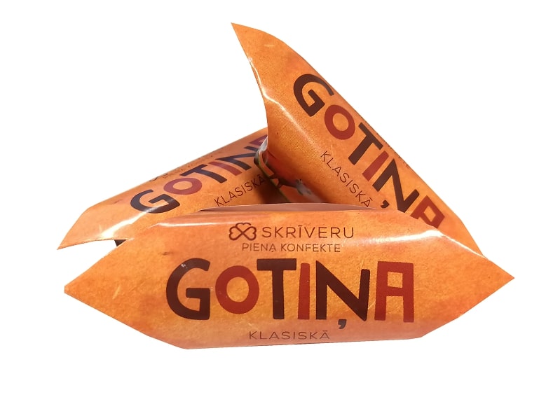 Pieniški saldainiai SKRĪVERU SALDUMI, GOTINA, Karvutė, 1 kg