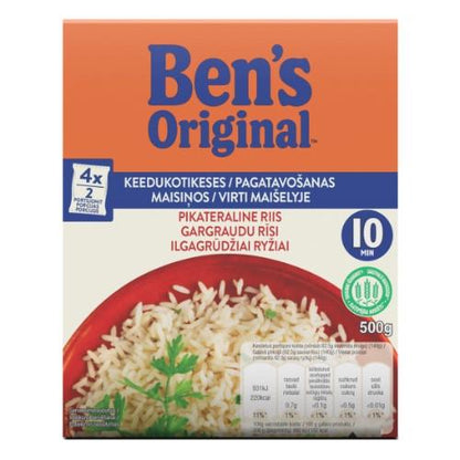 Ilgagrūdžiai ryžiai BEN'S ORIGINAL maišeliuose, 500g