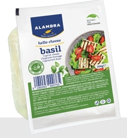 Sūris ALAMBRA, Halloumi, su baziliku, 200 g