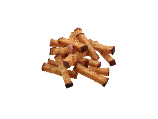 Kepintos duonos juostelės BIRŽŲ DUONA, su česnaku, 1,7 kg