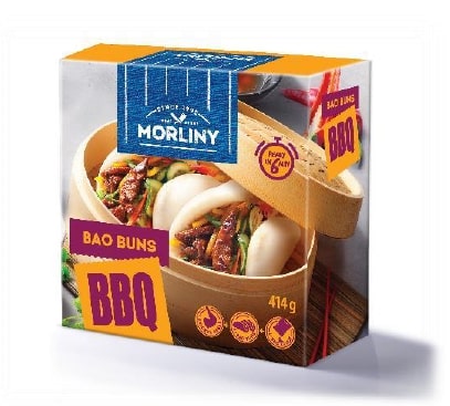 Šaldytos garuose virtos bandelės Bao su vištiena, medaus ir barbekiu padažu, 414g