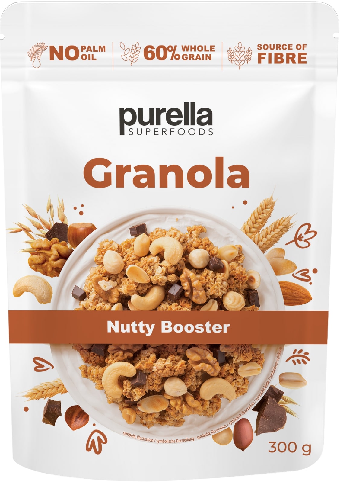 Granola PURELLA, su šokoladu ir riešutais, 300 g