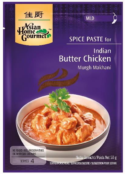 Pasta ASIAN HOME GOURMET, Butter Chicken, aštri, 50 g