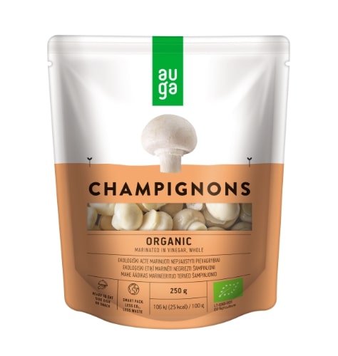 Ekologiški pievagrybiai AUGA marinuoti 250g, LT-EKO-001