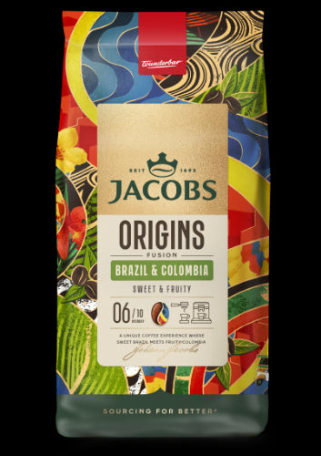 Kavos pupelės JACOBS Origins Brazil & Colombia, 1 kg