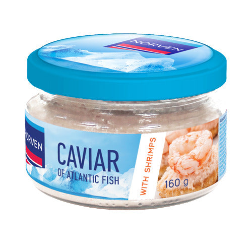 Atlanto žuvų ikrų užtepėlė baltajame padaže su krevetėmis NORVEN, 160g