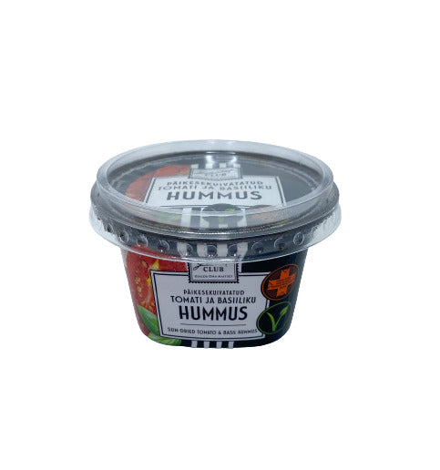 Humusas GOURMET CLUB, su saulėje džiovintais pomidorais ir baziliku , 200 g