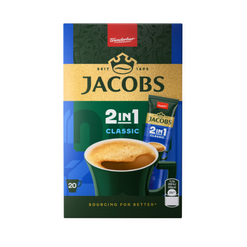 Kavos gėrimas JACOBS Original 2in1,20x12,4g dėžutė