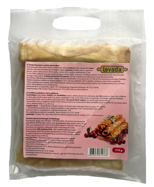 Šaldyti blynai LEVADA su vyšnių įdaru 52g x 6 vnt