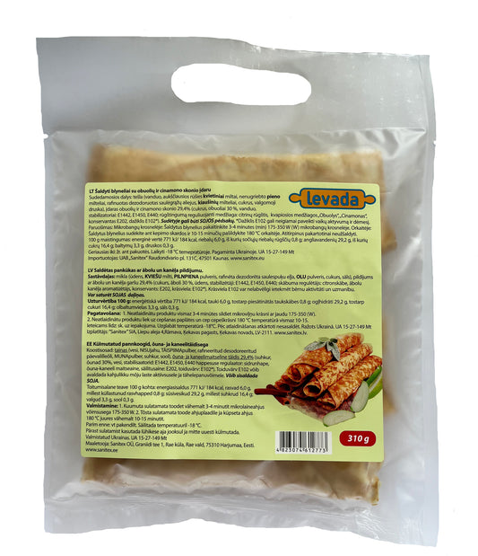 Šaldyti blynai LEVADA su obuolių ir cinamono įdaru 52g x 6 vnt