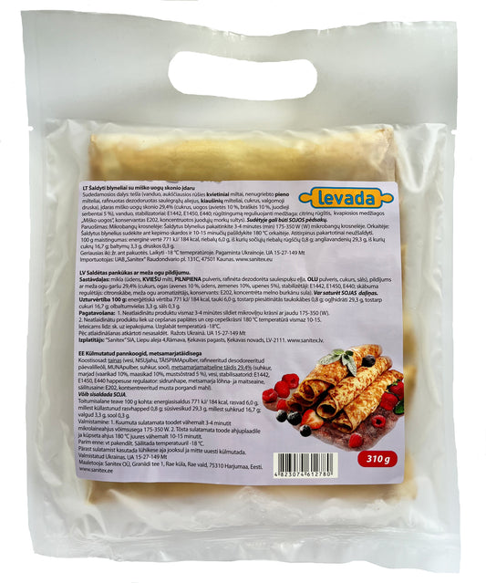 Šaldyti blynai LEVADA su miško uogų įdaru 52g x 6 vnt