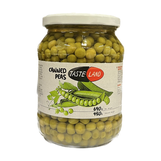Konservuoti žirneliai TASTE LAND, 660g/445g