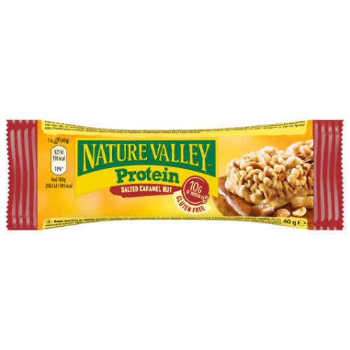 Baltyminis batonėlis NATURE VALLEY su riešutais ir sūria karamele, 40g