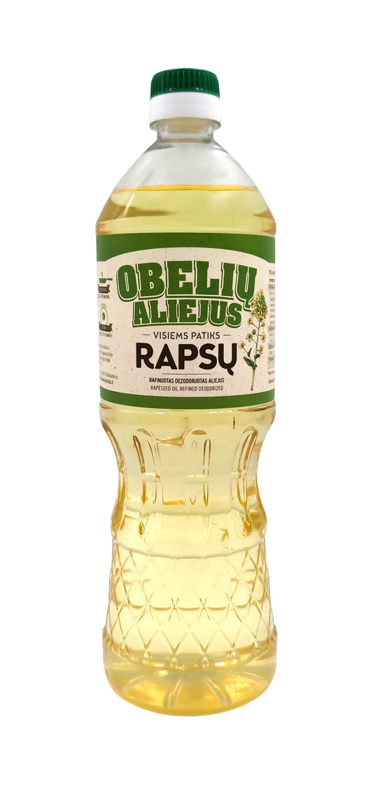 Rapsų aliejus OBELIŲ, 0,9l