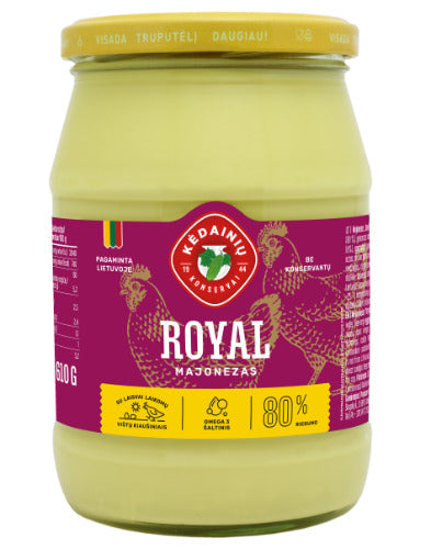Majonezas KĖDAINIŲ ROYAL 80% rieb., 610g