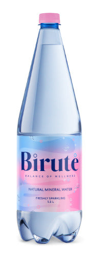 Natūralus mineralinis vanduo BIRUTĖ, gazuotas, 1,5 l, PET D