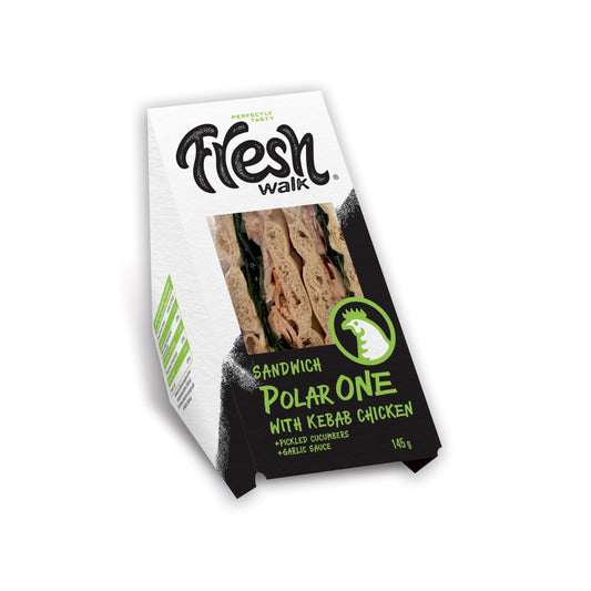 Trik. sumušt. MARGIRIS, POLAR ONE su kebabo vištiena, marinuotais agurkais ir česnak. padaž. 145 g