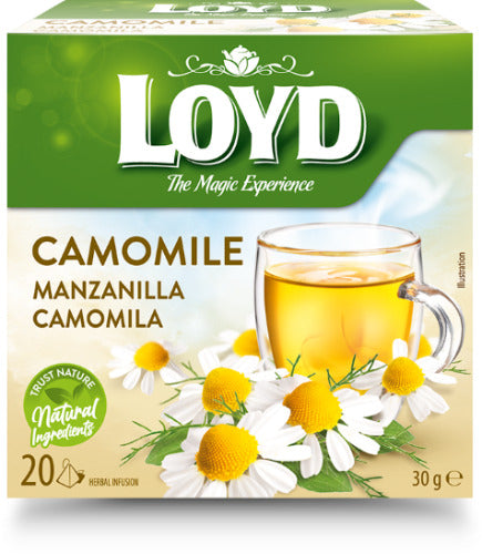 Žolelių arbata LOYD, ramunėlių skonio, 20 x 1,5 g