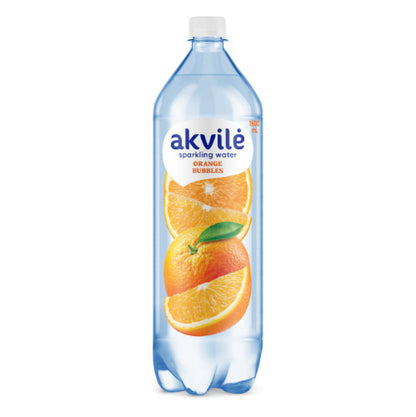 Table water AKVILĖ, with orange aroma, lightly carbonated, 1.5l D