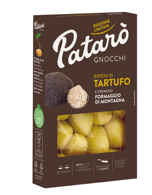 Itališki bulvių virtinukai PATARO, su sūriu ir trumų įdaru, 400 g