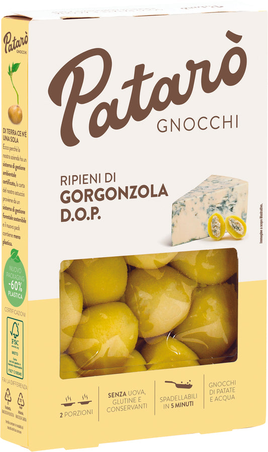 Itališki bulvių virtinukai PATARO, su Gorgonzolos sūrio įdaru, 400 g