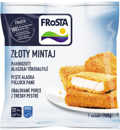Šaldyta aliaskinės rudagalvės menkės filė, FROSTA, tešloje, 700g
