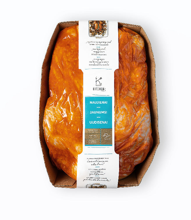 Šaldytas marinuotas ančiukas, įdarytas kruopomis ir džiovintais vaisiais, ~2,2 kg