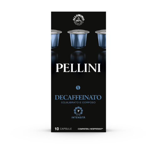 Kavos kapsulės PELLINI Decaffeinato, 10x5,5g