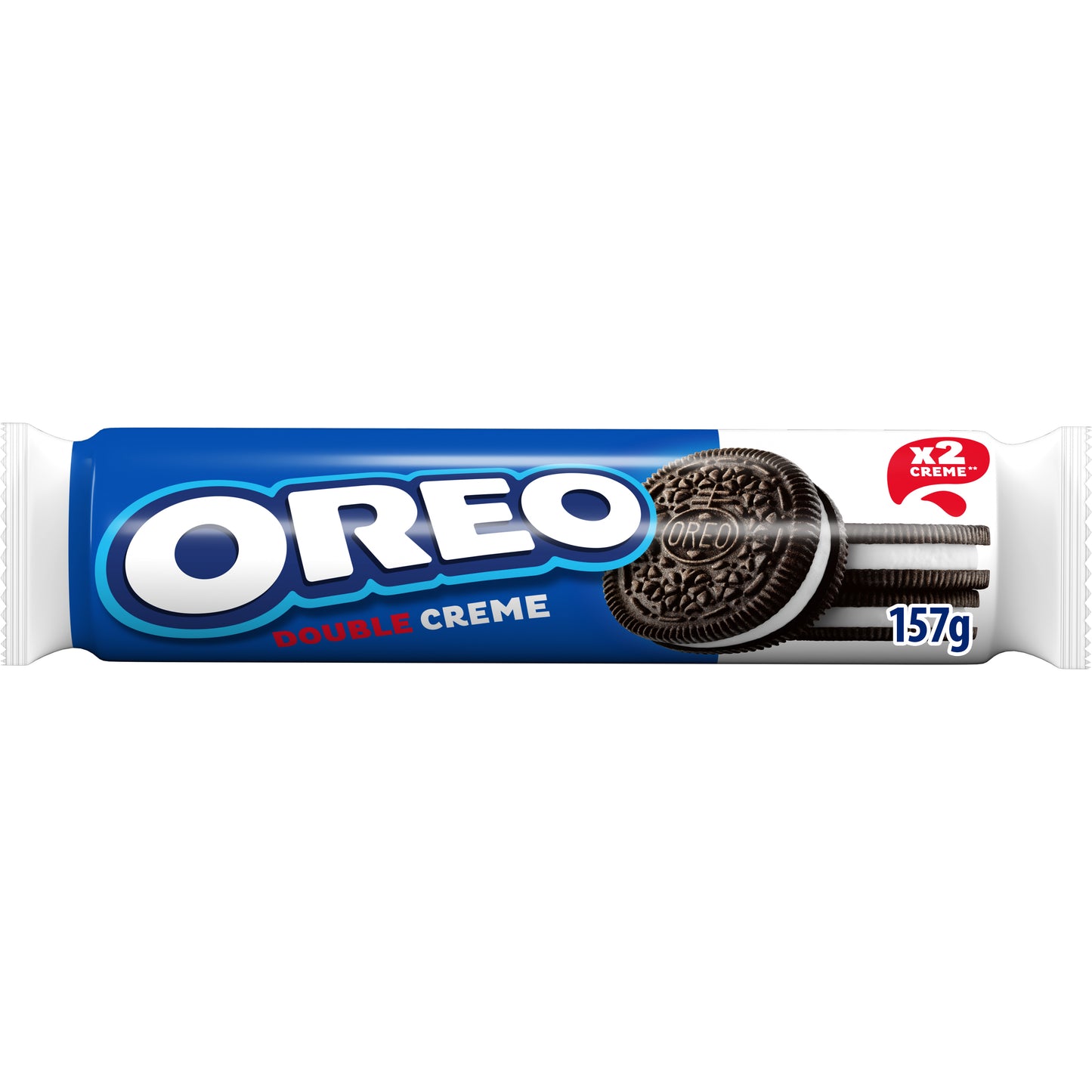Kakaviniai sausainiai OREO Double su vanilės skonio įdaru, 157 g