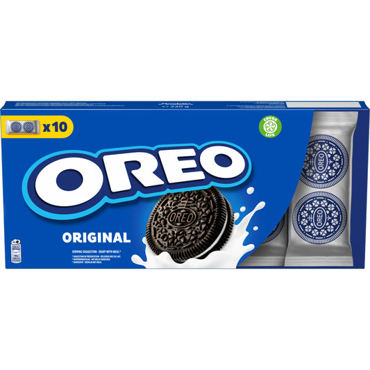 Kakaviniai sausainiai OREO su vanilės skonio įdaru, 220 g