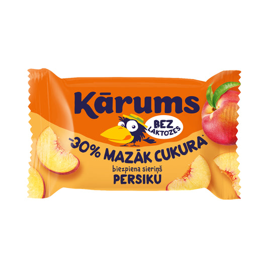 Cottage cheese Karums peach flavor, 40 g