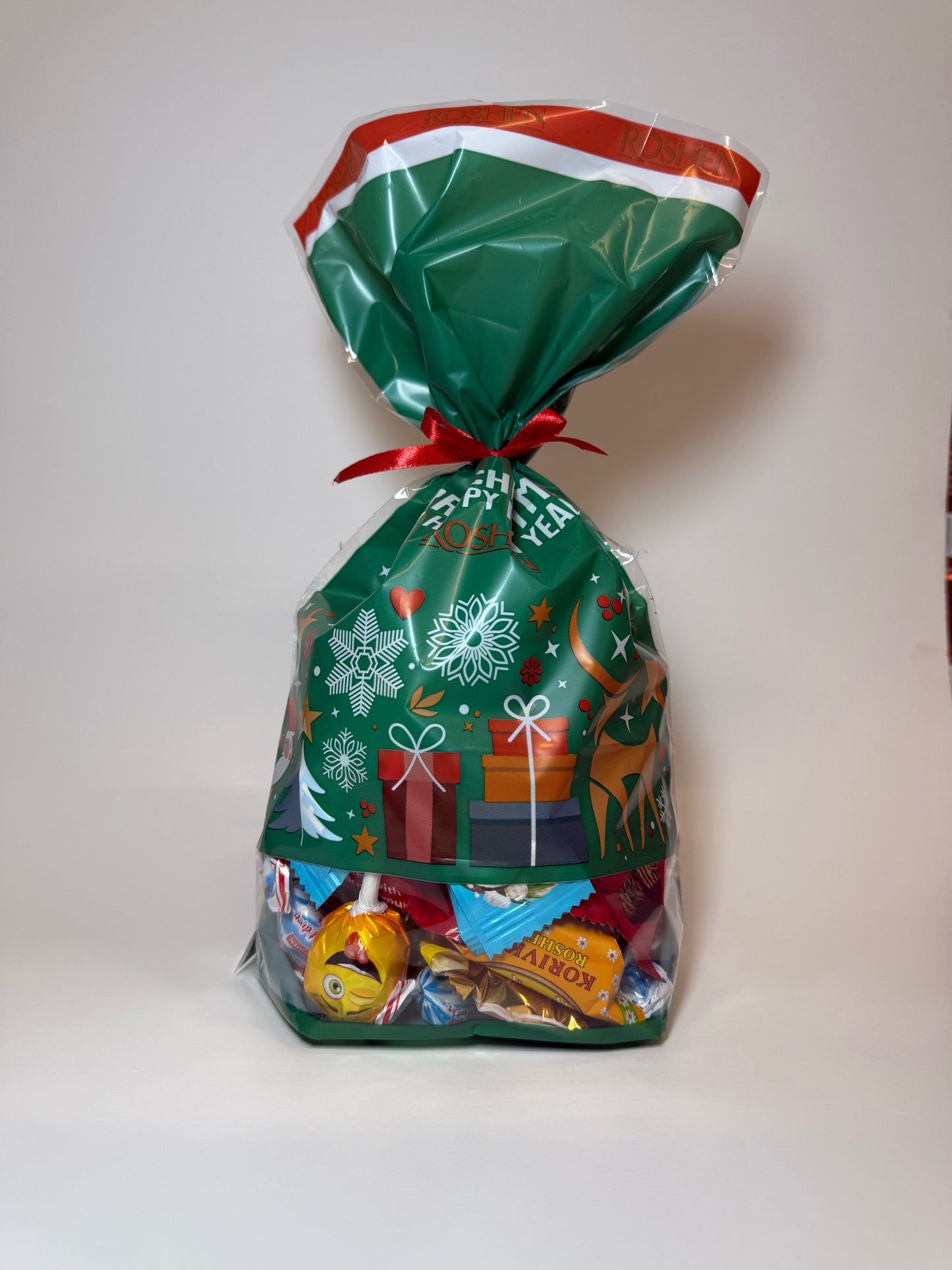 Kalėdinis saldainių rinkinys ROSHEN, Kalėdinis maišelis, 500 g