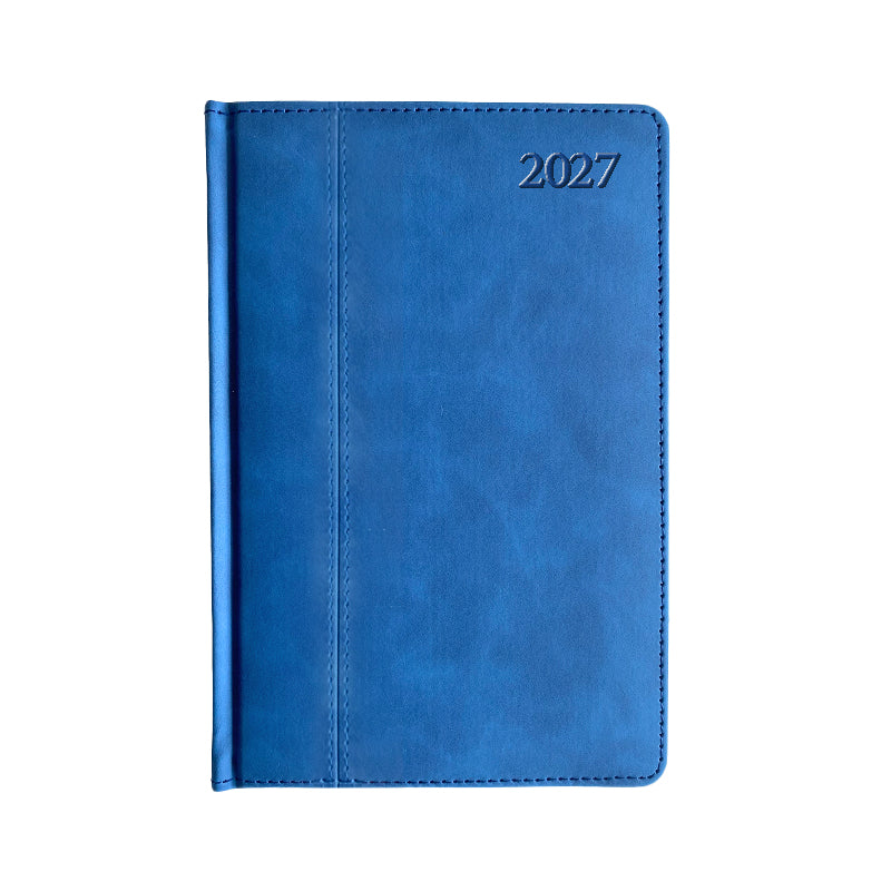 Kalendorius PREMIER PLUS 2027, PU, A5, mėlyna