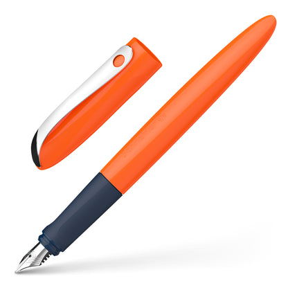 Fountain pen SCHNEIDER Wavy A, for right and left-handed people, orange body