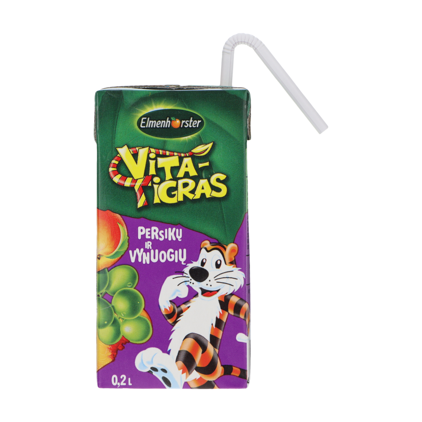 Sulčių gėrimas, ELMENHORSTER Vita Tigras, Persikų - vynuogių, 200 ml