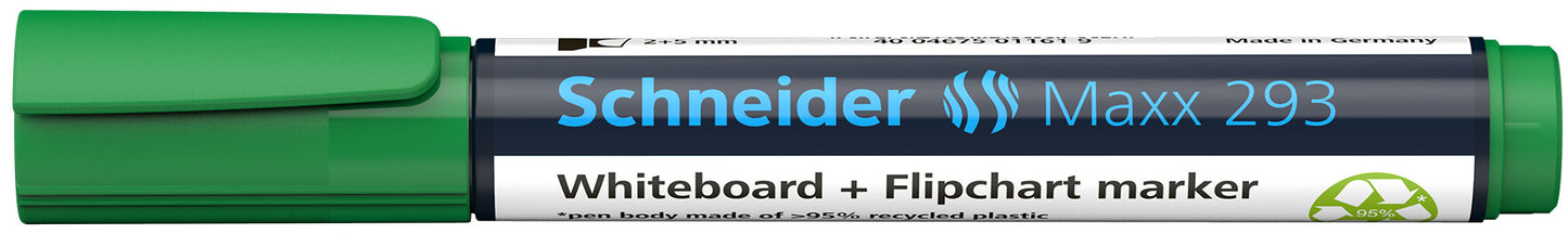 Whiteboard and notepad marker SCHNEIDER MAXX 293, cross-head, green