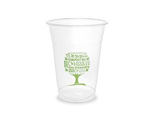 Vienkartinės stiklinės VEGWARE GreenTree, PLA, 480 ml, 50 vnt