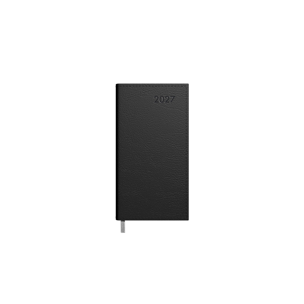 Calendar MIDI 2026, 90 x 167 mm, PU, ​​black