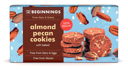Vegan almond cookies THE BEGINNINGS, with pecans, 80 g