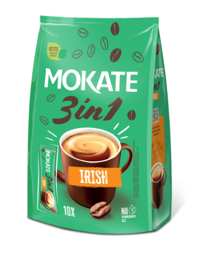 Coffee drink MOKATE 3in1 Irish, in a bag 10 x 17g
