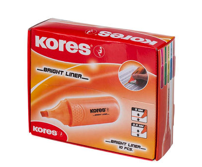 Teksto žymeklis KORES BRIGHT LINER, oranžinė
