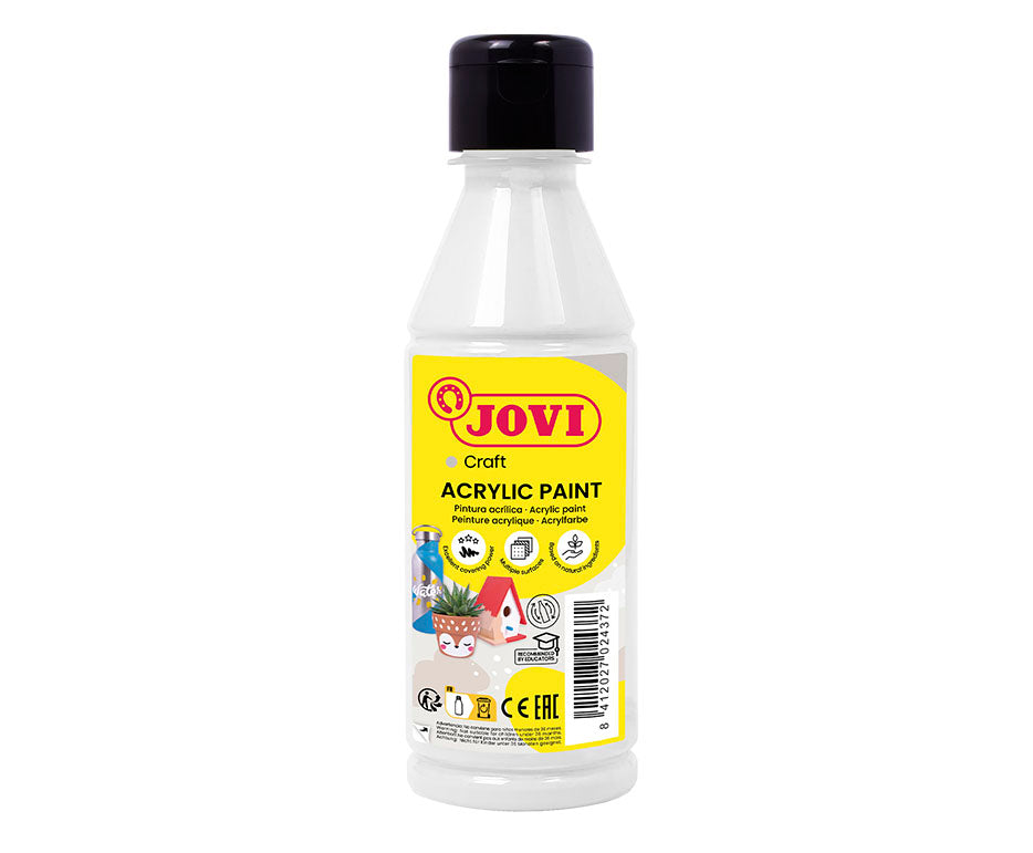 Akriliniai dažai JOVI, 250ml, baltos sp.