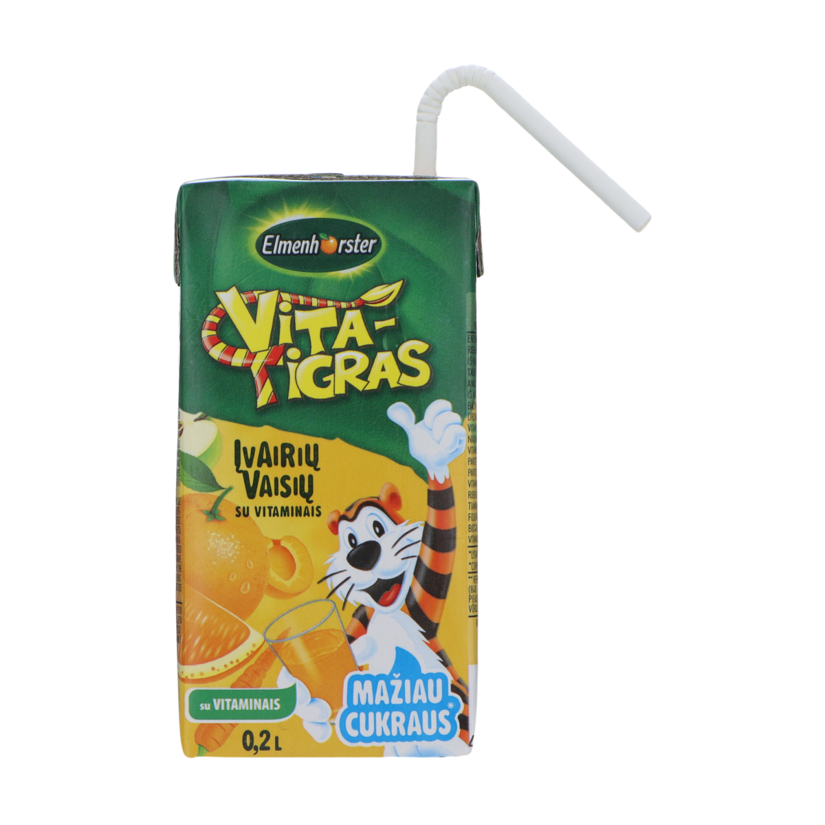 Įvairių vaisių sulčių gėrimas ELMENHORSTER Vita Tigras, su vit. 0,2 l